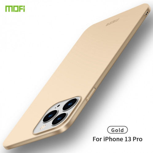 Pour iPhone 13 Pro Mofi Case Hard Ultra-Thin Gived PC (Gold) SM303C1636-36