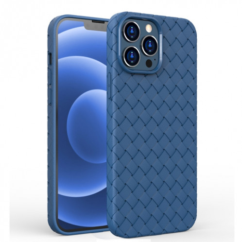 Coque TPU antichoc de couverture entièrement tissée pour iPhone 13 Pro (Bleu) SH002B461-34