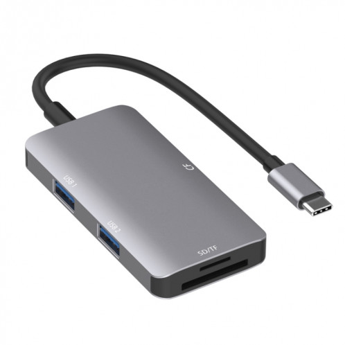 Adaptateur Hub de lecture de données 5 en 1 avec une carte SD / TF / CF, Dual USB3.0 ports SH72201443-36