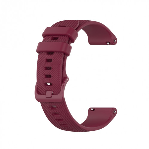 Pour Ticwatch Pro 3 Lite à carreaux à carreaux de montre en silicone (Wine Red) SH302E667-36