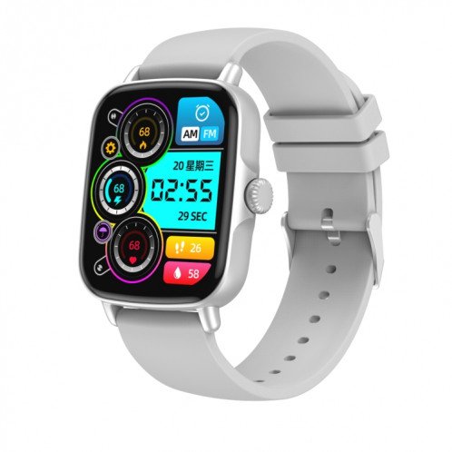 AW18 1.69inch Smart Watch Smart Smart Support Appel Bluetooth Surveillance de la frequence cardiaque Blanc