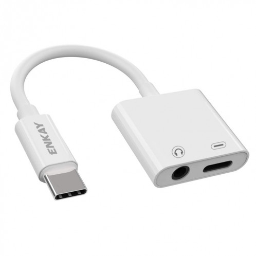 ENKAY ENK-AT106 USB-C / TYPE-C à 3,5 mm Câble de données de casque et adaptateur de charge Type-C de 3,5 mm SE8453902-37