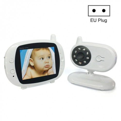 BM850 Moniteur vidéo couleur sans fil de 3,5 pouces pour bébé Moniteur de température de vision nocturne (prise UE) SH701B296-36