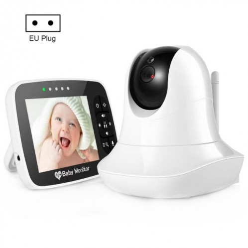 SM935 Écran LCD 3,5 pouces Moniteur vidéo sans fil pour bébé Vision nocturne Caméra IP audio bidirectionnelle (prise UE) SH701B921-36