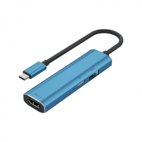 V264 3 en 1 USB-C / Type-C vers USB3.0 + PD3.0 + HD2.0 Adaptateur multi-séparateur 3 ports OTG HUB SH21101881-36