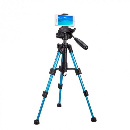 JMARY KP-2203 Trépied de photographie de téléphone pour appareil photo reflex télescopique en alliage d'aluminium portable (bleu) SJ701C1588-37