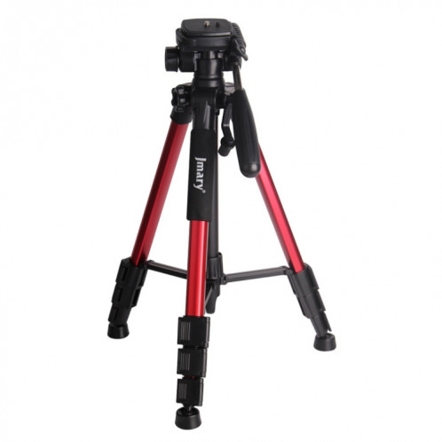 JMARY KP2234 Trépied télescopique en alliage d'aluminium SLR pour téléphone avec diffusion en direct (rouge) SJ901B762-36