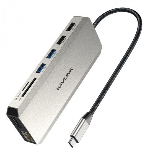 Wavlink UMD302 Type-C vers Multiport Dual 4K HDMI HUB Triple Moniteur 12-en-1 Station d'accueil pour ordinateur portable SW3235951-38