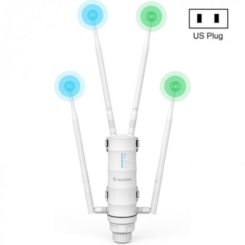 WAVLINK WN572HP3 AC1200 routeur sans fil double bande résistant aux intempéries extension WiFi extérieure, prise: prise américaine SW12011744-38