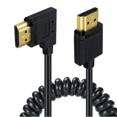JUNSUNMAY Câble à ressort à tête coudée HDMI 4K 60 Hz mâle vers mâle HDMI 2,0 V, longueur : 1,2 m (gauche) SJ201C1892-37