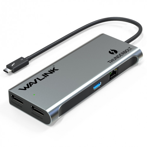 WAVLINK WL-UTD05 Extension multifonction 4 en 1 Type-C vers DP Connecteur Thunderbolt 3 Transfert 4K SW4661369-38