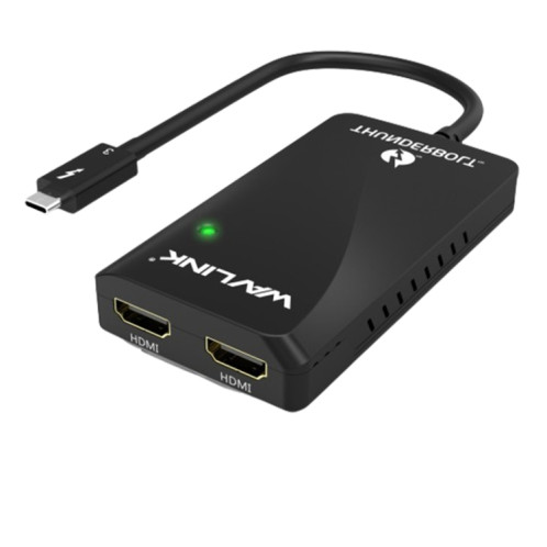 WAVLINK WL-UTA01H Type-C Thunderbolt 3 vers double adaptateur répartiteur d'extension multi-écran HDMI SW4669157-37