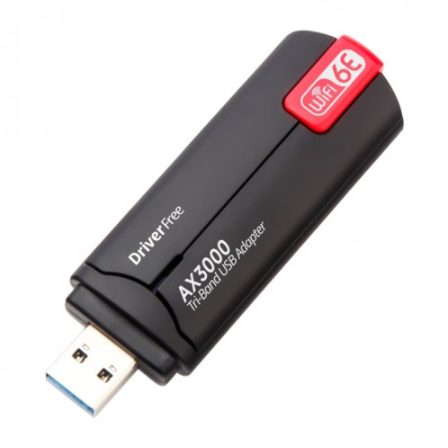 WD-AX3000 pour ordinateur de bureau récepteur WiFi USB 3.0 WiFi6 carte réseau sans fil sans pilote (rouge) SH501B1495-37