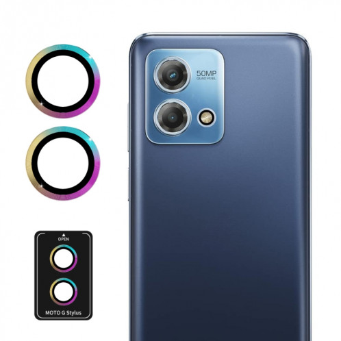 Pour Motorola Moto G Stylus 5G 2023 ENKAY Hat-Prince 9H Objectif de caméra arrière Film de verre trempé en alliage d'aluminium (coloré) SE102C956-36
