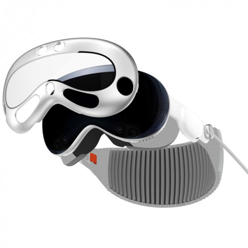 Pour Apple Vision Pro PC + Film renforcé housse de protection VR accessoires de lunettes (argent) SH201C1391-38
