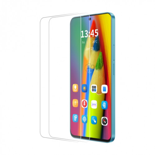 Pour Motorola Moto G Power 2024 2 pièces ENKAY 9H grand bord d'arc Film de verre trempé en aluminium-silicium élevé SE60051909-36