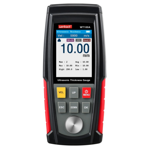 Wintact WT100A Testeur de mètre d'épaisseur ultrasonique numérique Testeur d'épaisseur USB Testeur de métal d'épaisseur numérique Haute précision SW37371736-37