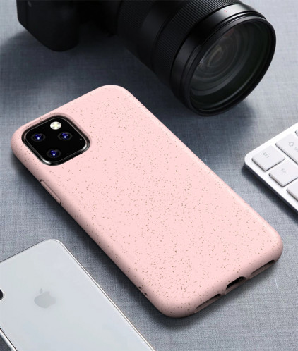 Matériel de paille antichoc Starry Series + Étui de protection en TPU pour iPhone 11 Pro Max (rose) SH101B870-36