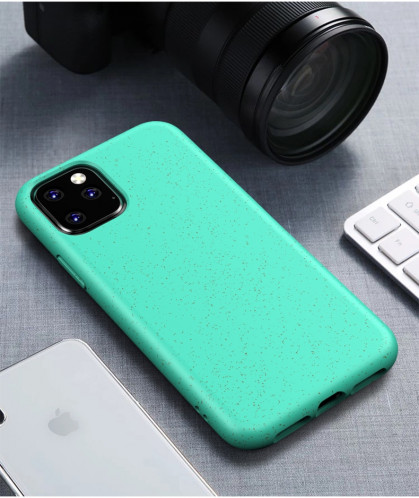 Matériel de paille antichoc Starry Series + Étui de protection en TPU pour iPhone 11 Pro Max (Vert) SH101D1741-36