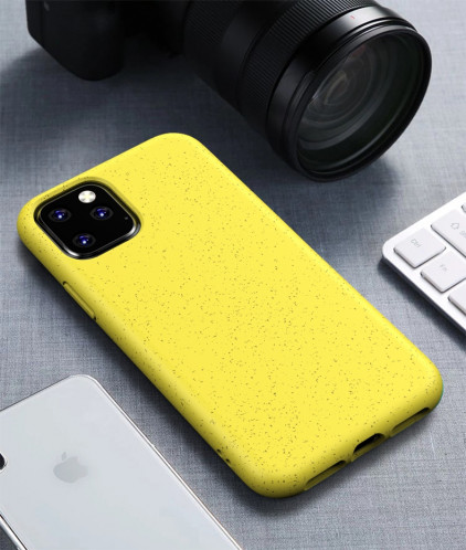 Matériel de paille antichoc Starry Series + Housse de protection en TPU pour iPhone 11 Pro (Jaune) SH301C1778-36