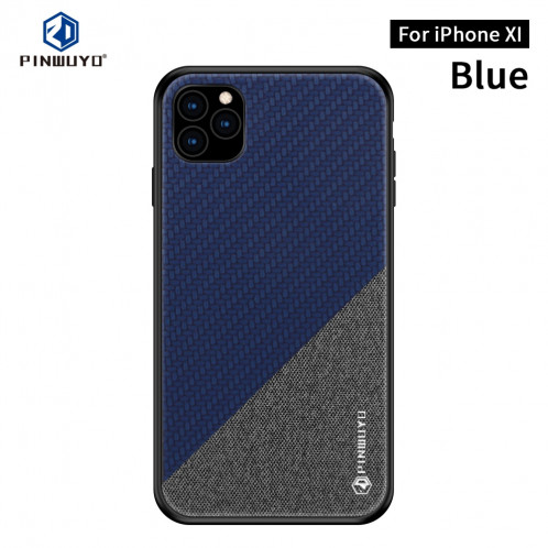 PINWUYO Étui de protection en PC + TPU antichoc série pour iPhone 11 Pro (bleu) SP704D44-311