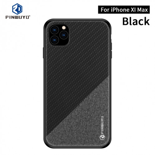 PINWUYO Étui de protection en PC + TPU antichoc série pour iPhone 11 Pro Max (noir) SP705A1506-311