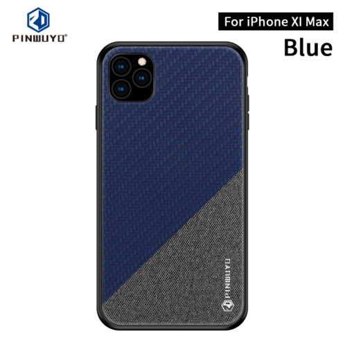 PINWUYO Étui de protection anti-choc pour PC et TPU, série Honors, pour iPhone 11 Pro Max (bleu) SP705D1149-311