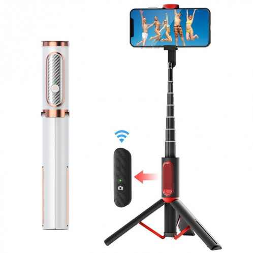 M18 Portable Selfie Stick Télécommande Support de téléphone portable (blanc) SH601C946-313