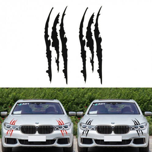 2 PCS réfléchissant autocollant de voiture Monster Scratch Stripe griffe marques auto auto phare décoration vinyle autocollant autocollants de voiture, taille: 40X12cm SH001A513-35