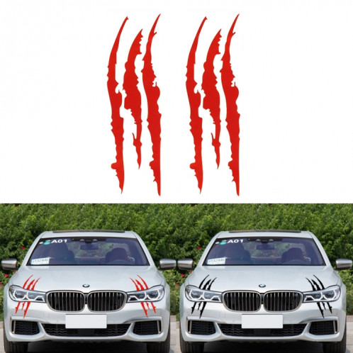 2 PCS réfléchissant autocollant de voiture Monster Scratch Stripe griffe marques auto auto phare décoration vinyle autocollant autocollants de voiture, taille: 40X12cm SH001B1599-35
