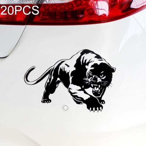 20 PCS Wild Panther autocollant de carrosserie de voiture autocollants décorations de moto, taille: 19x12cm (noir) SH001A496-34