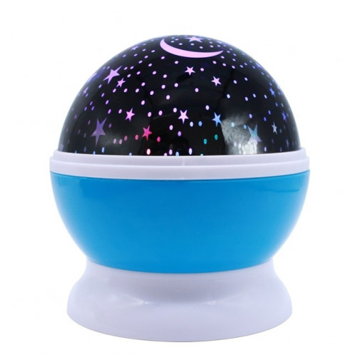 Stars Starry Sky LED Batterie USB Night Light Projecteur Luminaria Moon Nouveauté Table de nuit Lampe pour enfants (Bleu) SH701A555-36