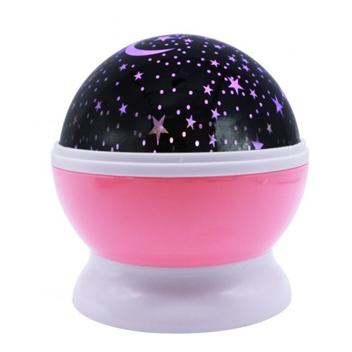 Stars Starry Sky LED Batterie USB Night Light Projecteur Luminaria Moon Nouveauté Table de nuit Lampe pour enfants (Rose) SH701B1123-36