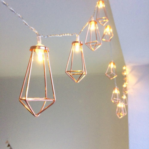 1.5m 10 LED Retro Iron Metal Diamond Home Decoration LED Fairy String Light SH59351307-35