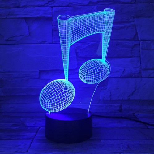Note de musique 3D Visual Light Touch Lampe de table décorative changeante colorée LED Night Light SH48091975-38