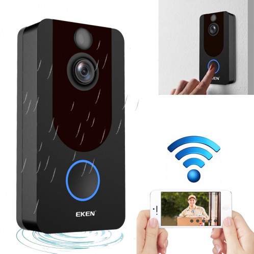 Eken v7 édition standard 1080P Full HD Security Security Security Home Monitor Interphone Smart Phone Video Soorbell Sans Machine Dingdong, Support audio à deux voies, Détection de mouvement PIR, Vision nocturne SH542240-39