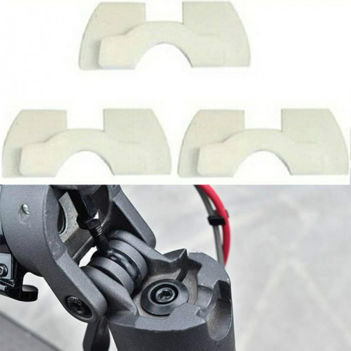 Amortisseur en caoutchouc de poignée debout antichoc à absorption des chocs 3 pièces pour scooter électrique Xiaomi Mijia M365 (blanc) SH701B32-35
