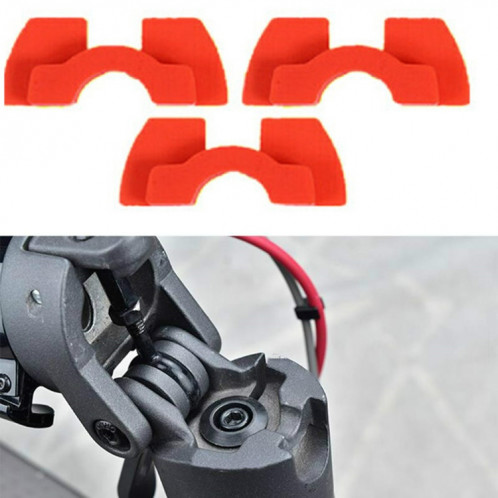 Amortisseur en caoutchouc de poignée debout antichoc à absorption des chocs 3 pièces pour scooter électrique Xiaomi Mijia M365 (rouge) SH701C1977-35