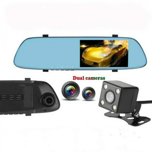 Anytek T22 caméra de voiture 5 pouces IPS écran tactile double lentille FHD 1080P voiture DVR caméra SA7455537-37