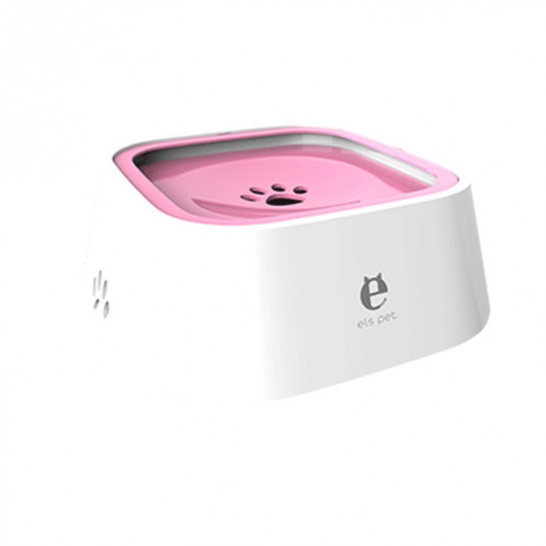 Gamelle d'eau potable anti babines mouillé pour animaux de compagnie chien et chat (rose) 1.5 litre SH701D150-35