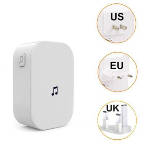 M2D WiFi WiFi Doorbell Jingle Machine Intelligent Soignante Voice Intercom Bell, Plug Standard: Fiche EU (Blanc) SH803A1461-37