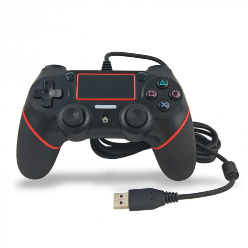 Pour contrôleur de jeu de câble avec poignée filaire PS4 (noir rouge) SH701B33-37
