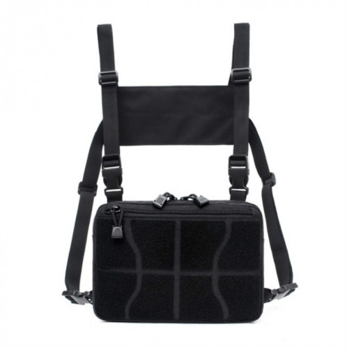 Sac de poitrine multifonctionnel pour sac à dos de stockage portable de sports de plein air (noir) SH201A1514-310