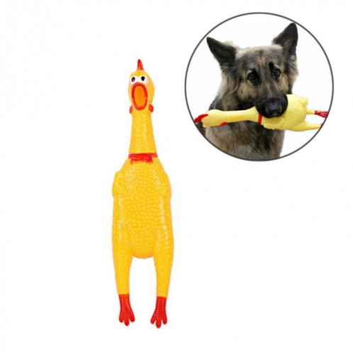 5 pièces fournitures pour animaux de compagnie drôles en caoutchouc criant poulet chat chien jouet vocal pour animaux de compagnie, taille: 16 cm (jaune) SH801A1335-35