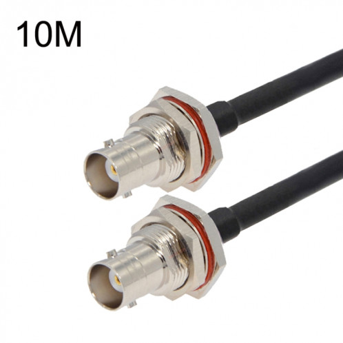 Câble adaptateur coaxial BNC femelle vers BNC femelle RG58, longueur du câble : 10 m. SH42061200-34