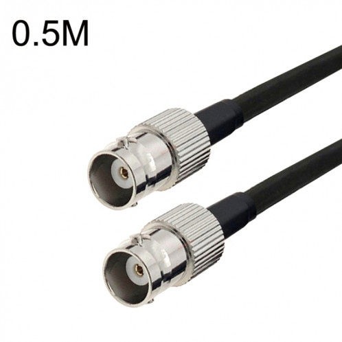 Câble adaptateur coaxial BNC femelle vers BNC femelle RG58, longueur du câble : 0,5 m. SH43011831-34