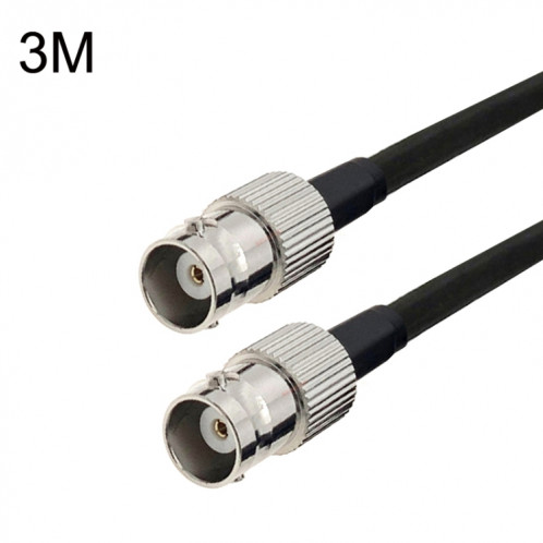 Câble adaptateur coaxial BNC femelle vers BNC femelle RG58, longueur du câble : 3 m. SH43041658-34