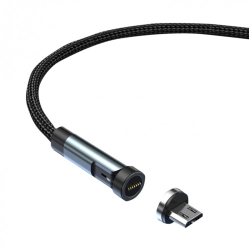CC57 Câble de données de charge rapide magnétique rotatif à 540 degrés, style : 2 m + tête Android (noir) SH802B1183-36
