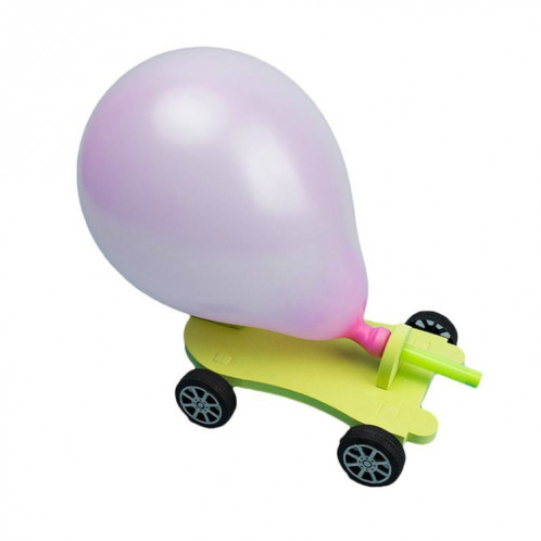 3 PCS DIY Balloon Recoil Car Creative Scientific Children Voiture de réaction éducative SH02731341-38