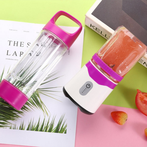 Mini tasse de jus de presse-fruits portative de chargement USB électrique à six feuilles (violet) SH101B1116-37